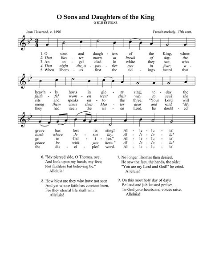 O Sons and Daughters of the King